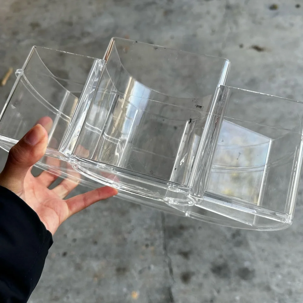 Clear Acrylic Multi-Compartment Organizer - Transparent